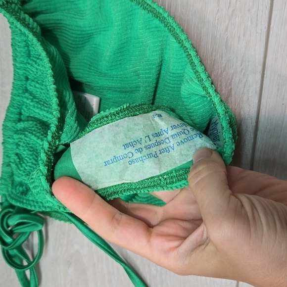 NWT Good American Women Summer Green Side Tiny Ties swim bottom sz 3/4 L/XL - Picture 6 of 10
